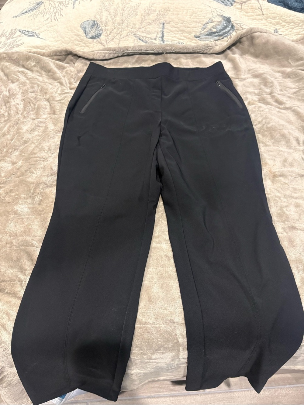 Lane Bryant Black Pull-On Wide Leg Pants